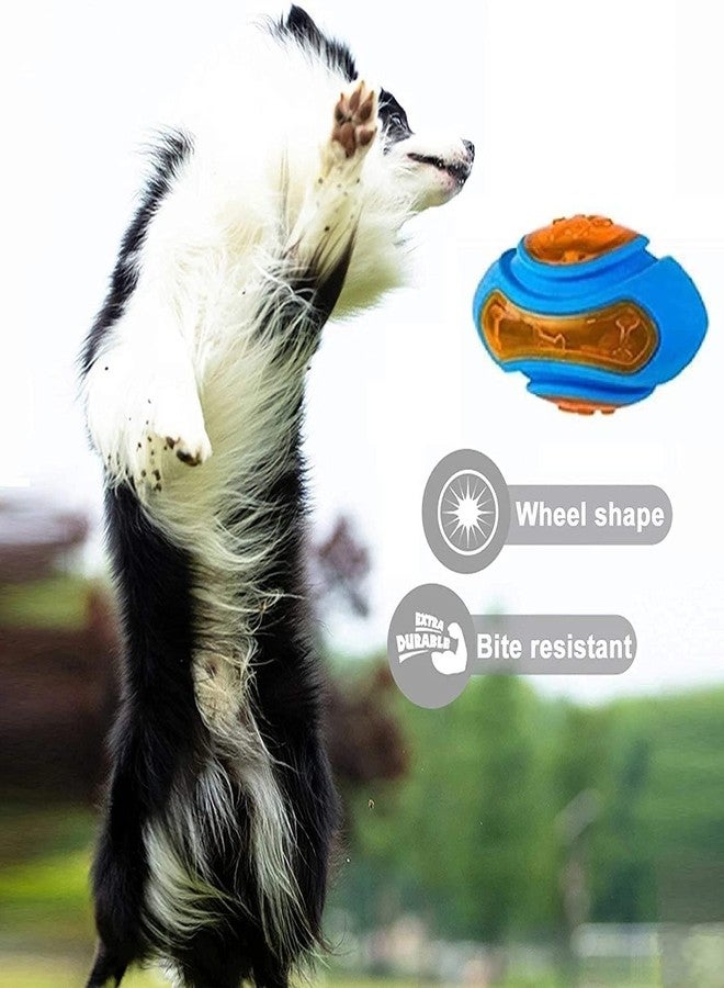 Pups&Pets ألعاب مضغ تفاعلية مضيئة للكلاب من Pups&Pets، كرات دمبل مضيئة، ألعاب تسنين، ألعاب تفاعلية داخلية للكلاب للتخلص من الملل | كرات رغبي متنوعة (عبوة من قطعة واحدة) - Image 3